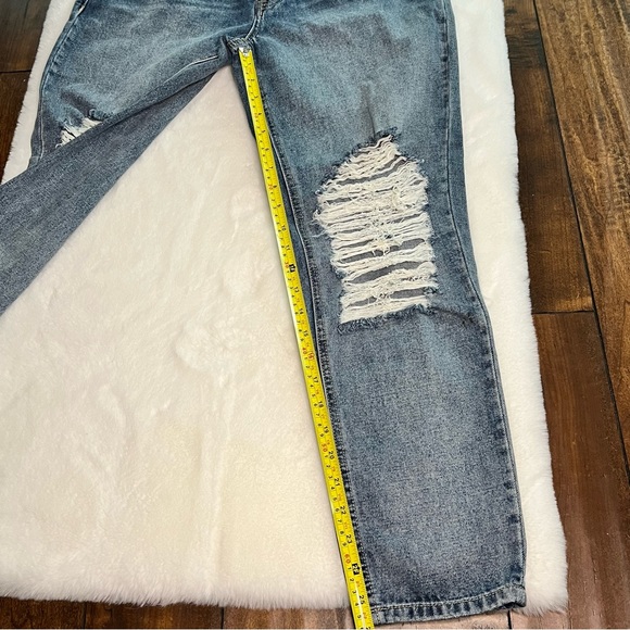 AFRM Distressed High Rise Button Fly Jeans Size 27 NWT - Picture 14 of 16